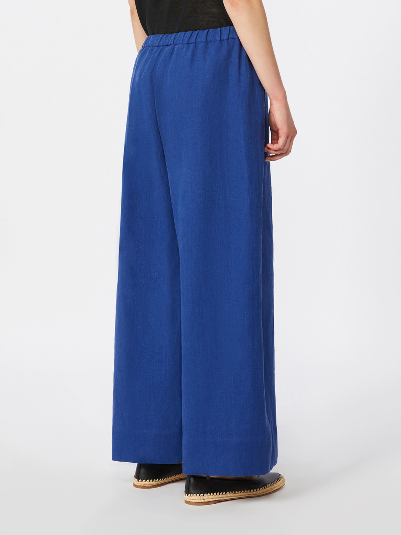 AURORA Linen drawstring trousers - CORNFLOWER BLUE 4