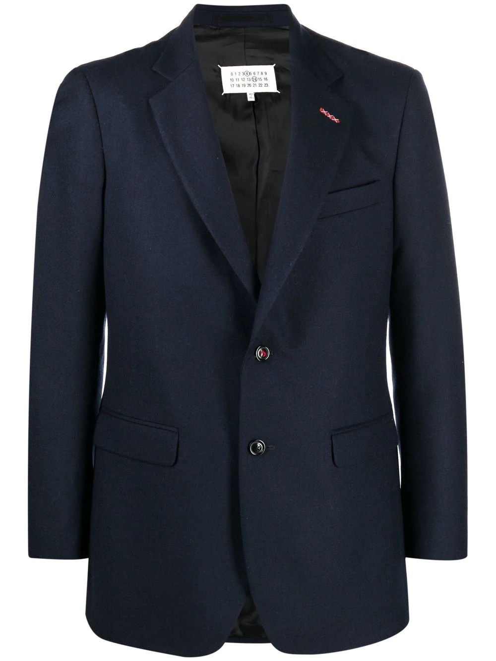 single-breasted wool blazer - 1