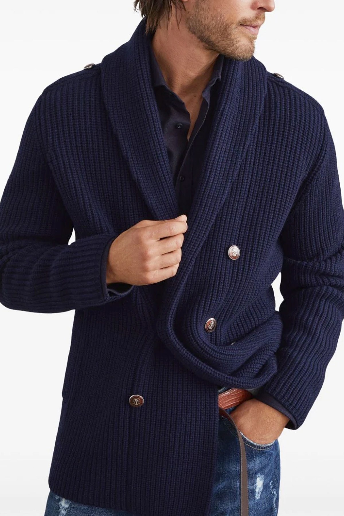 【関税込み】BRUNELLO CUCINELLI Double-breasted cardigan Brunello Cucinelli Double-breasted cardigan | julianfashion