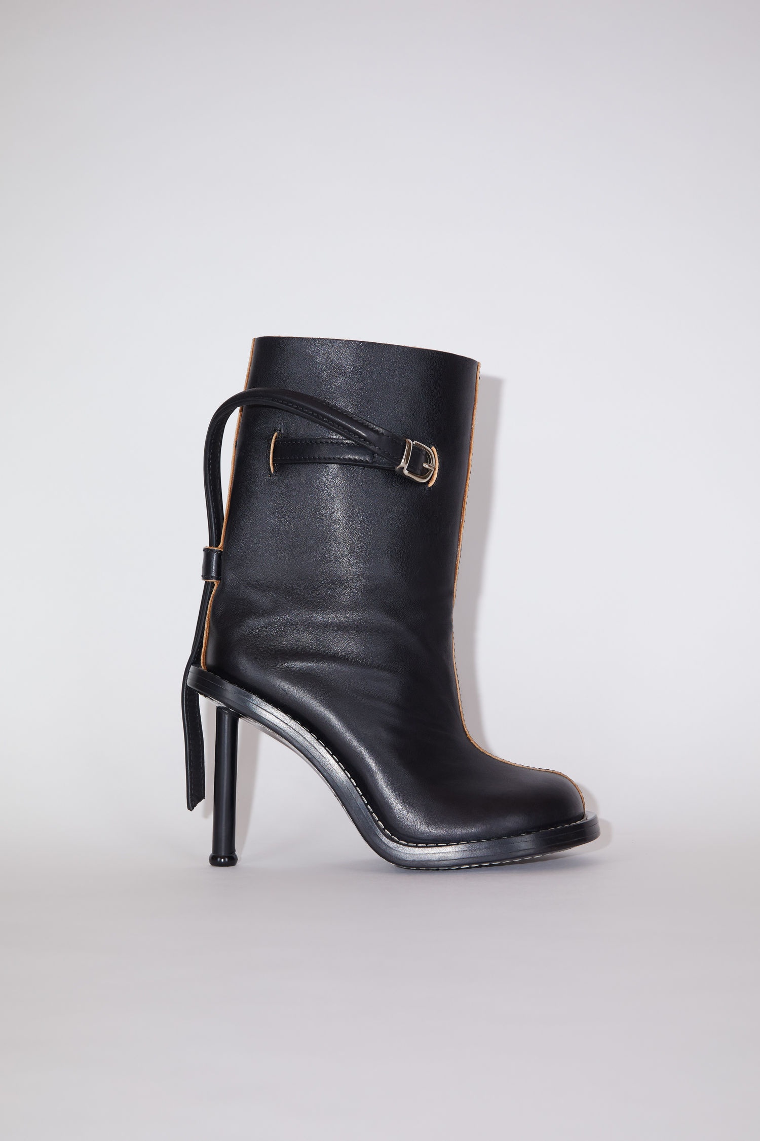 Leather ankle boots - Black - 1