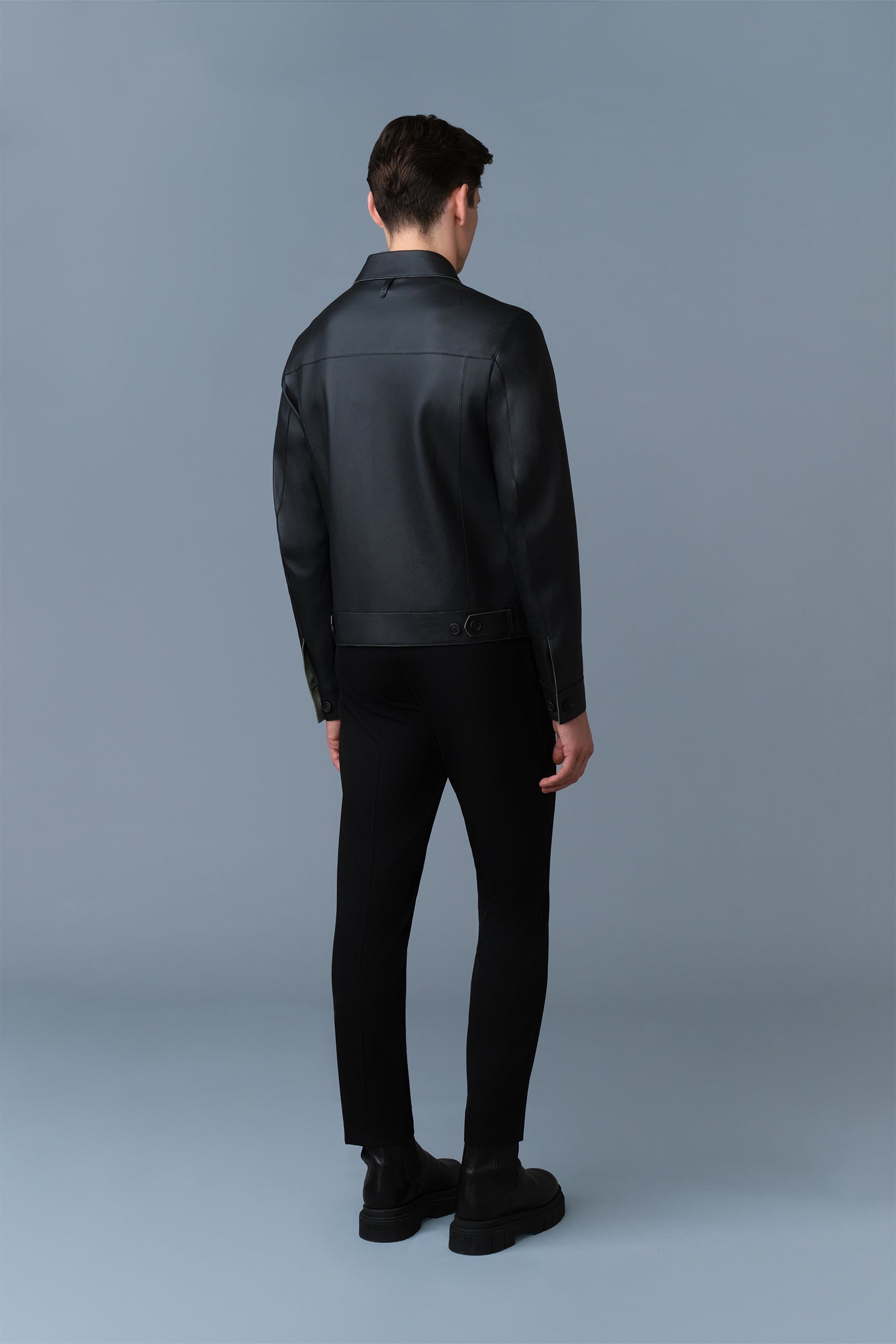 LINCOLN Leather Jacket with Horn Buttons - 4
