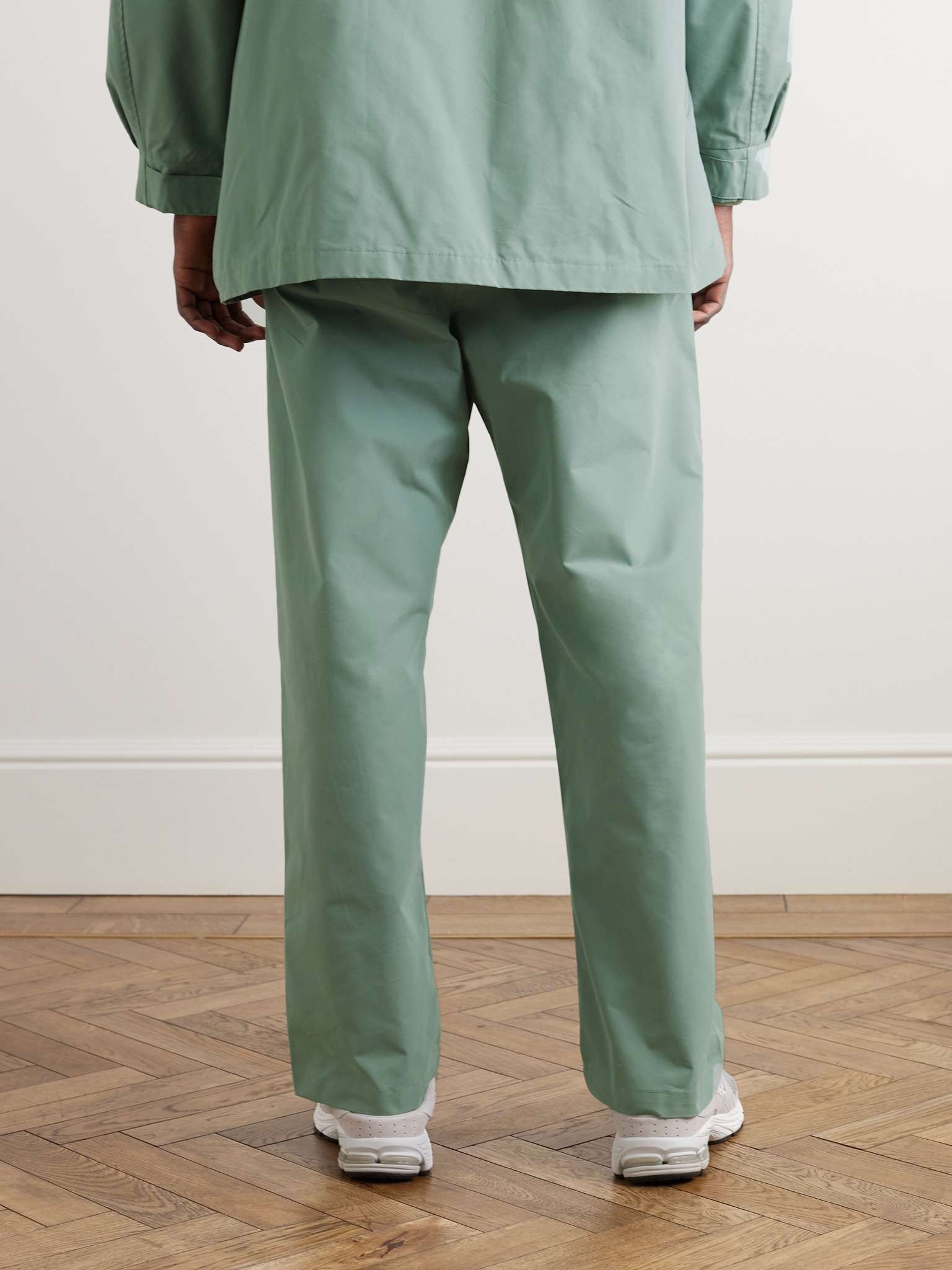 ESSENTIALS Logo-Appliquéd Cotton-Blend Twill Drawstring Trousers