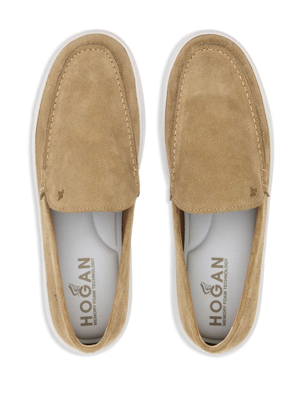 almond-toe suede loafers - 4