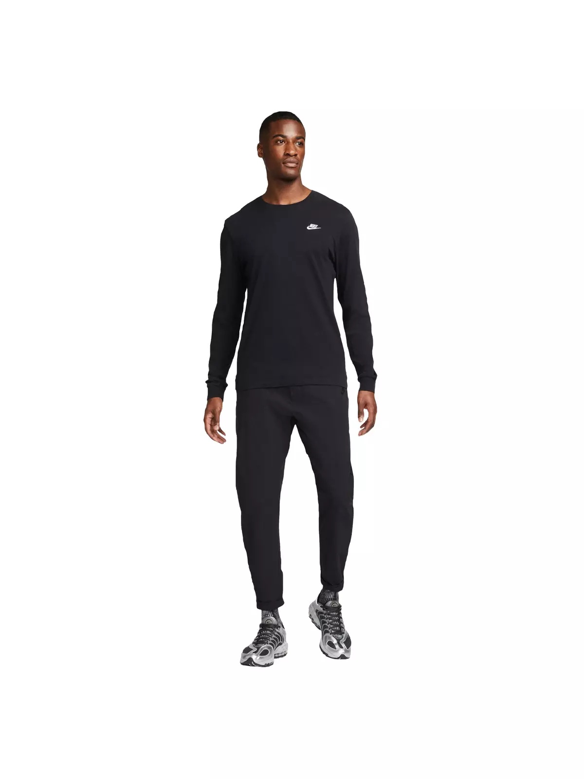 Men's Sportswear Long-Sleeve Tee-Black - 4