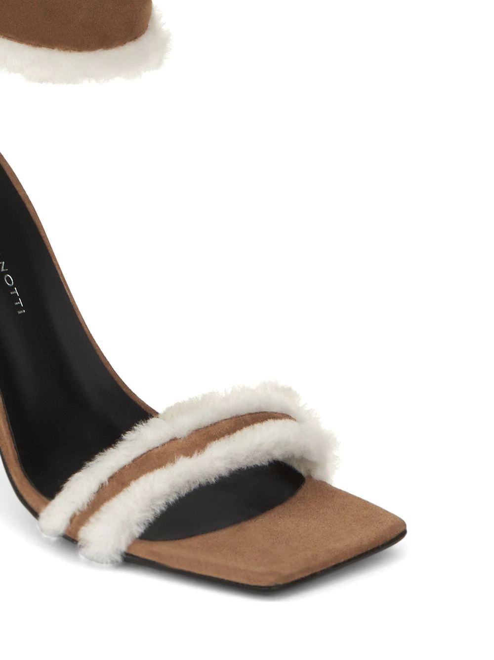 shearling-trimmed sandals - 4