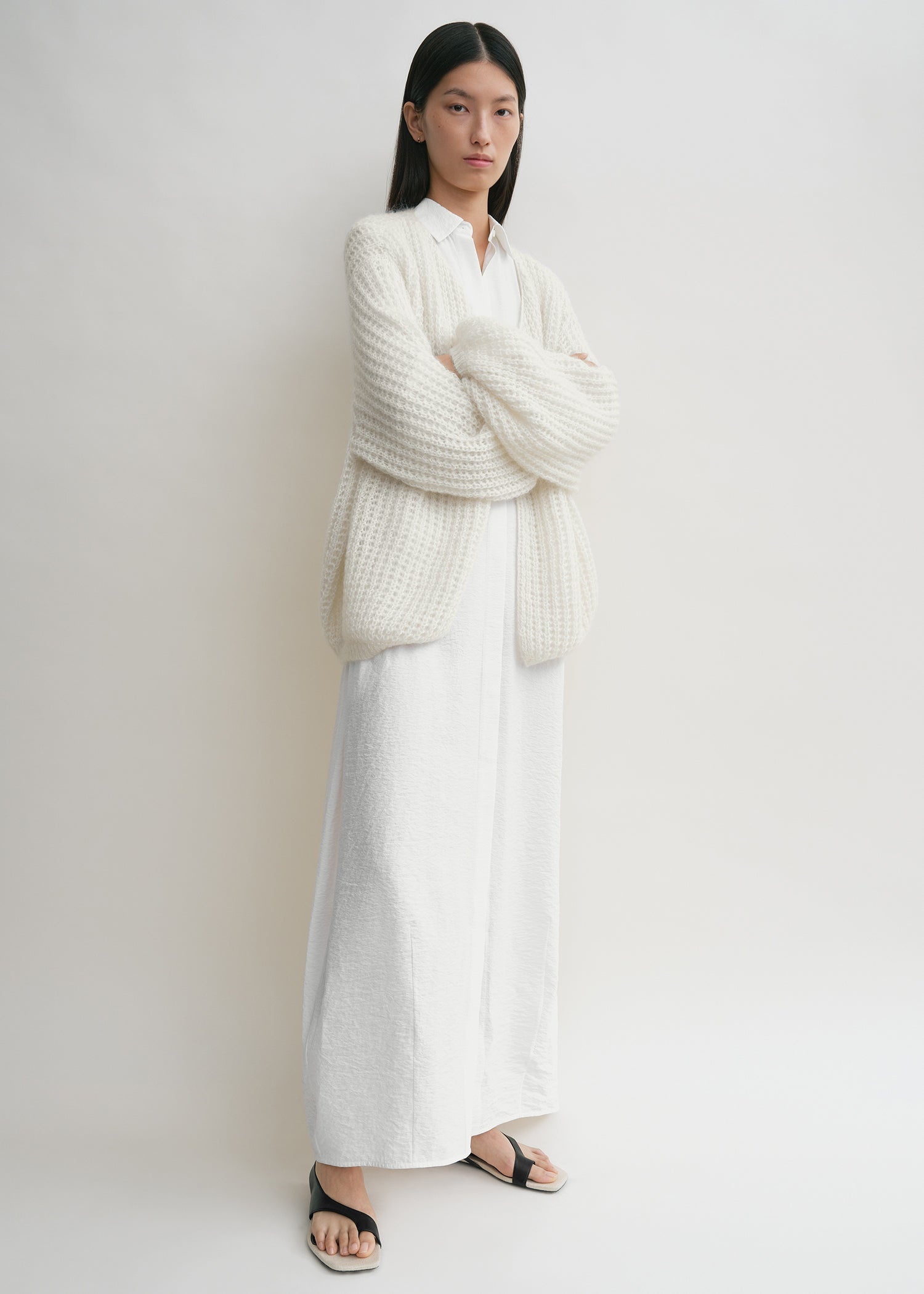 Puffed cardigan off-white - 3