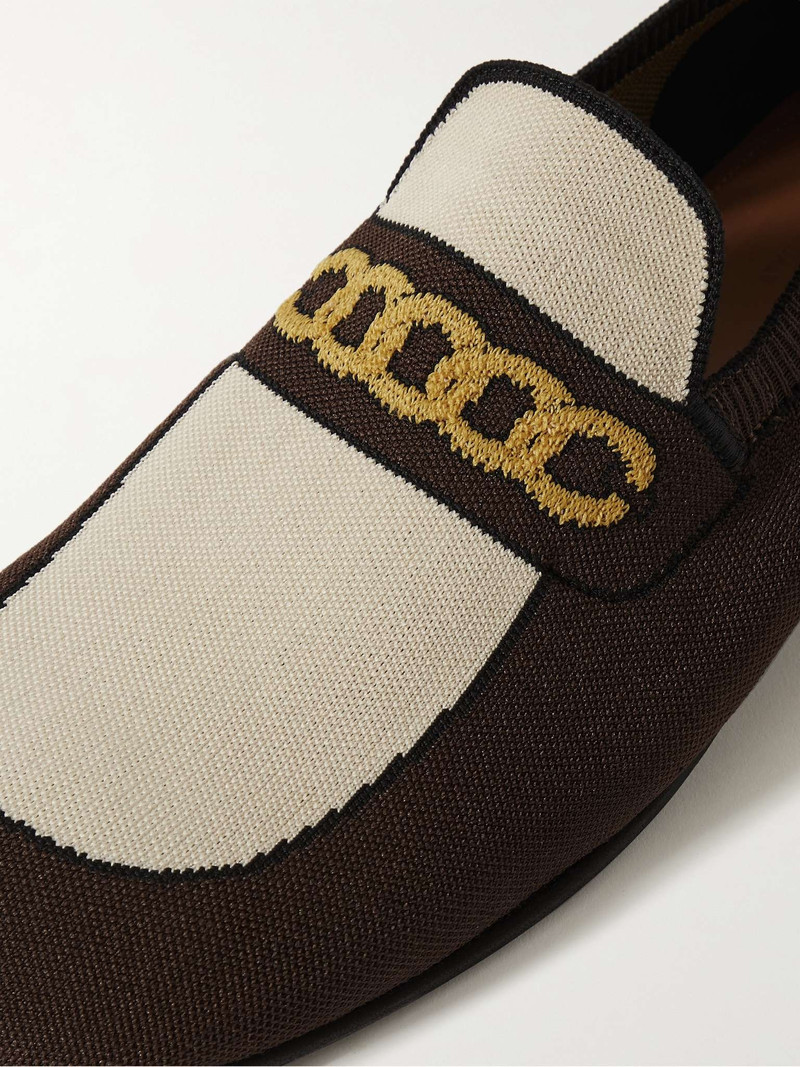 Jacquard Stretch-Knit Loafers 6