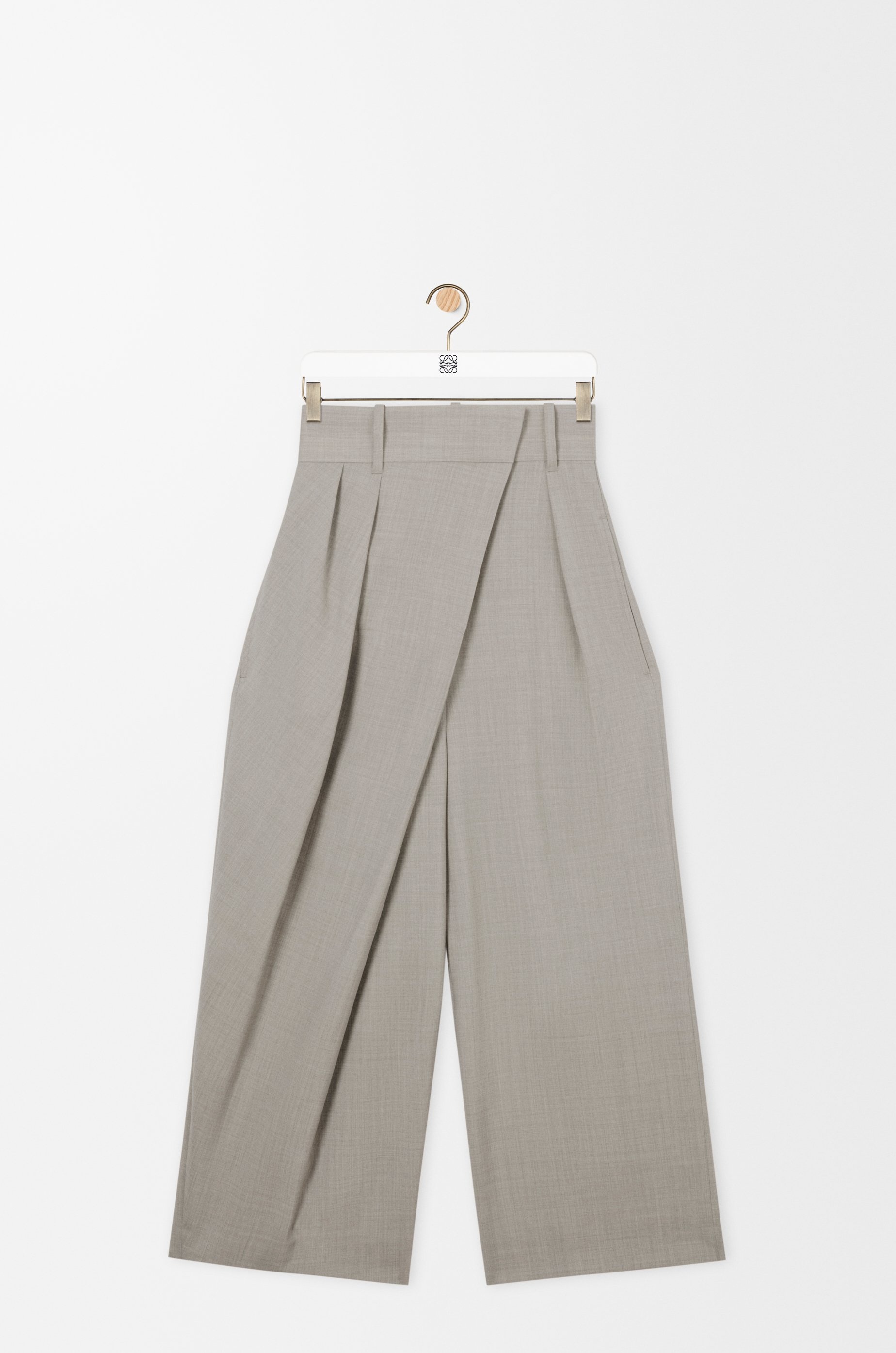 Cropped wrap trousers in wool - 1