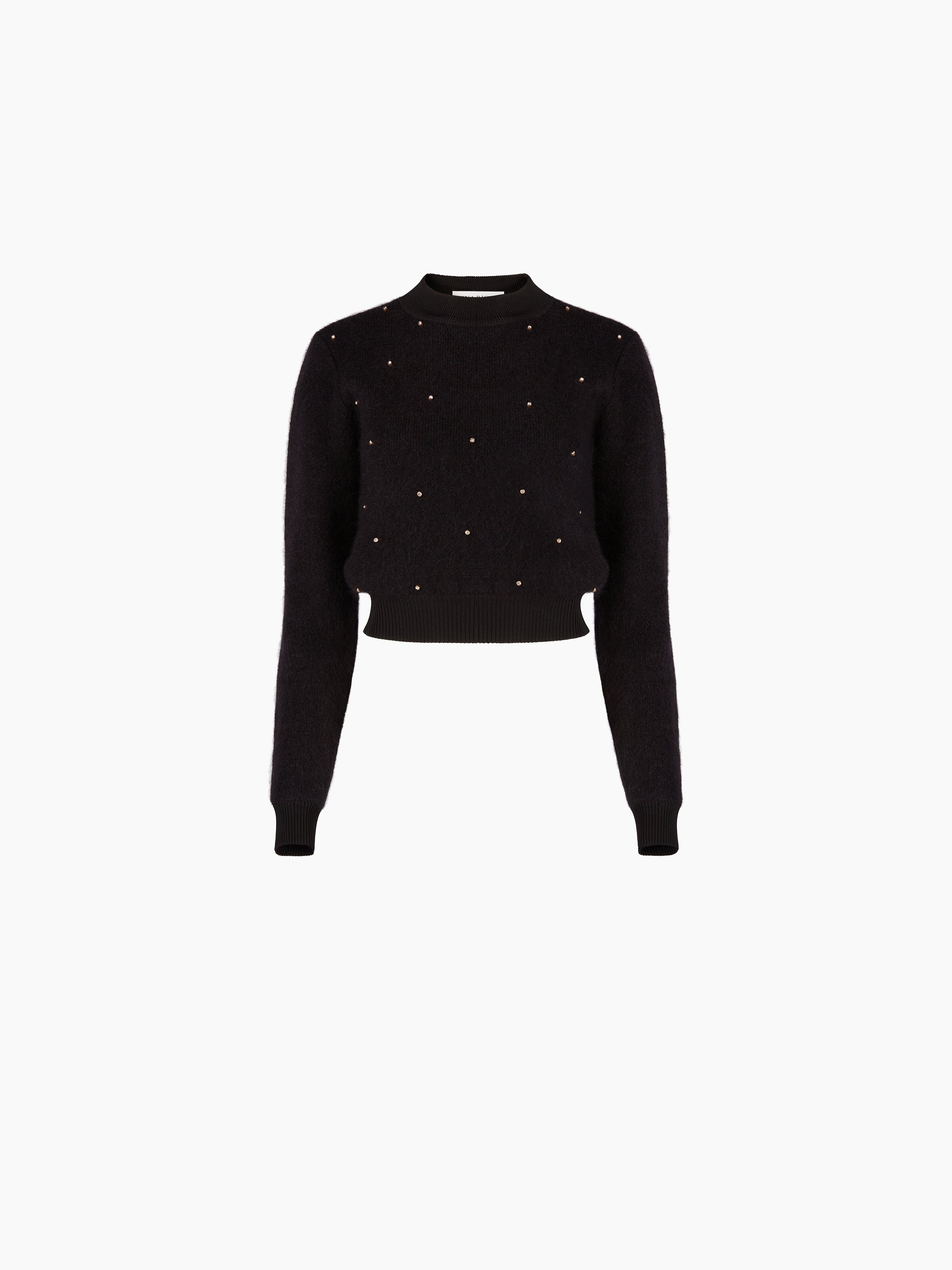 MOHAIR SWEATER WITH GOLD STUDS - 4