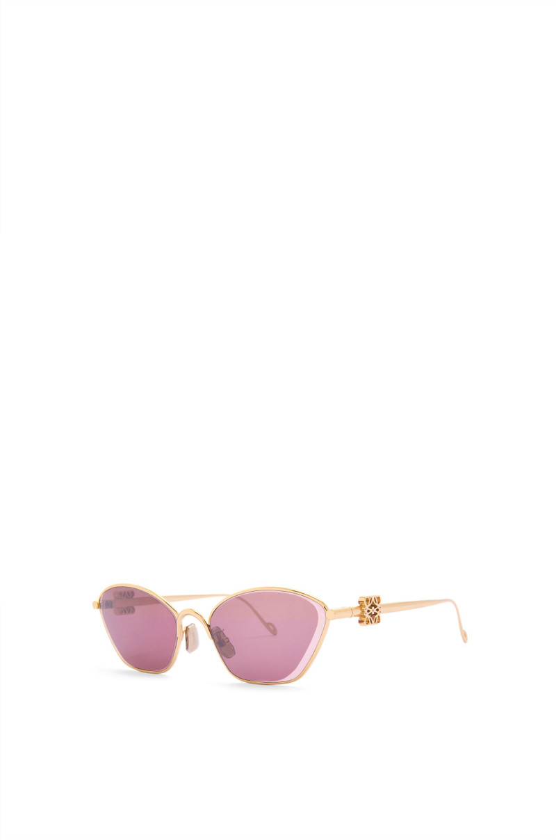 Loewe Anagram hexagonal sunglasses in metal outlook