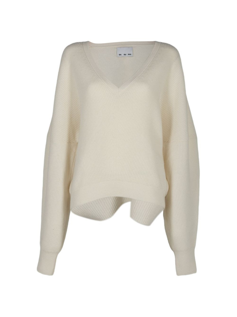 English V-neck sweater 1