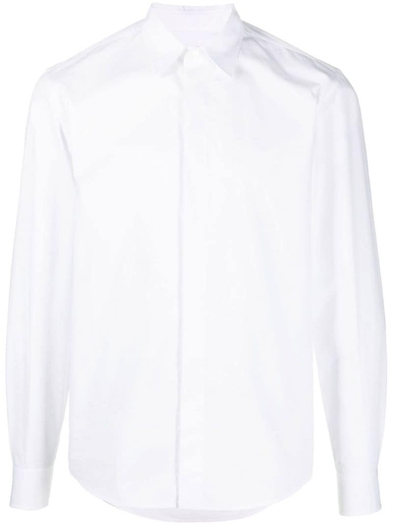 concealed-fastening long-sleeved shirt - 2