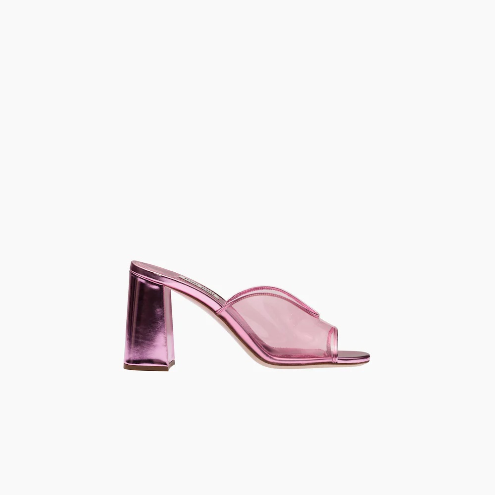 Plexiglas and metallic leather sandals - 2