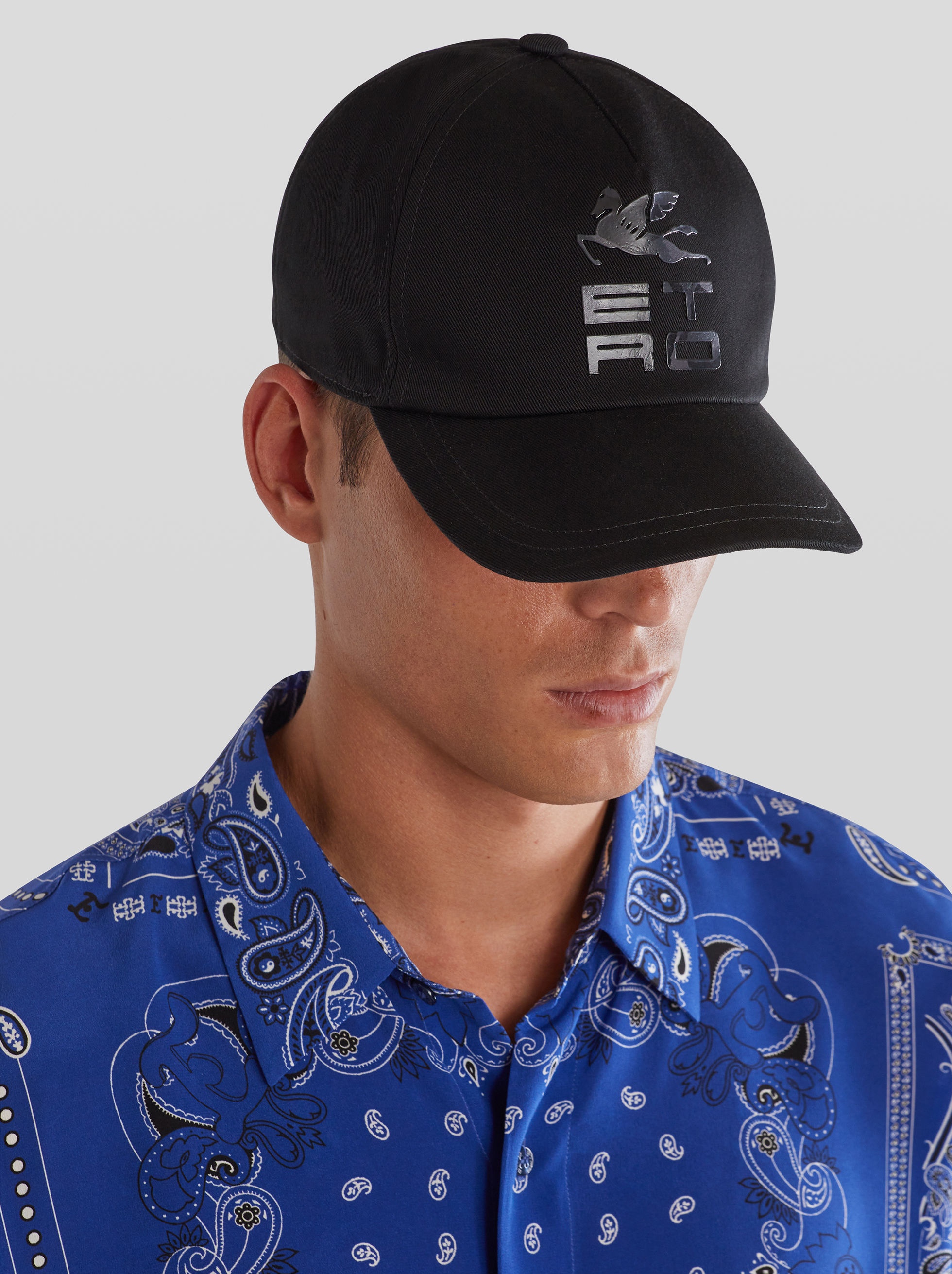COTTON HAT WITH PEGAFLYING ETRO CUBE LOGO - 2