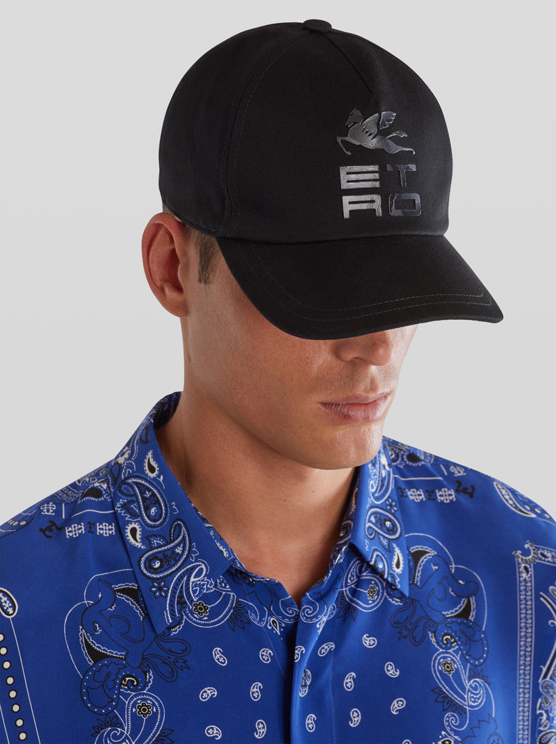Etro COTTON HAT WITH PEGAFLYING ETRO CUBE LOGO outlook