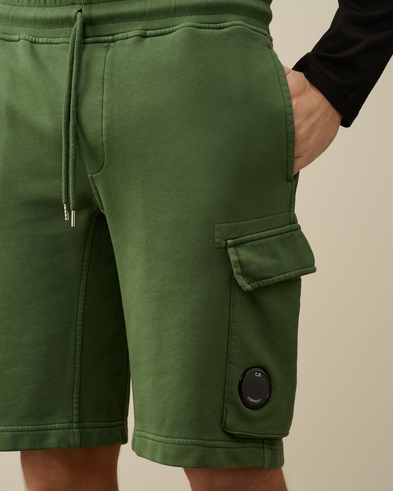 Cotton Diagonal Fleece Cargo Shorts 4