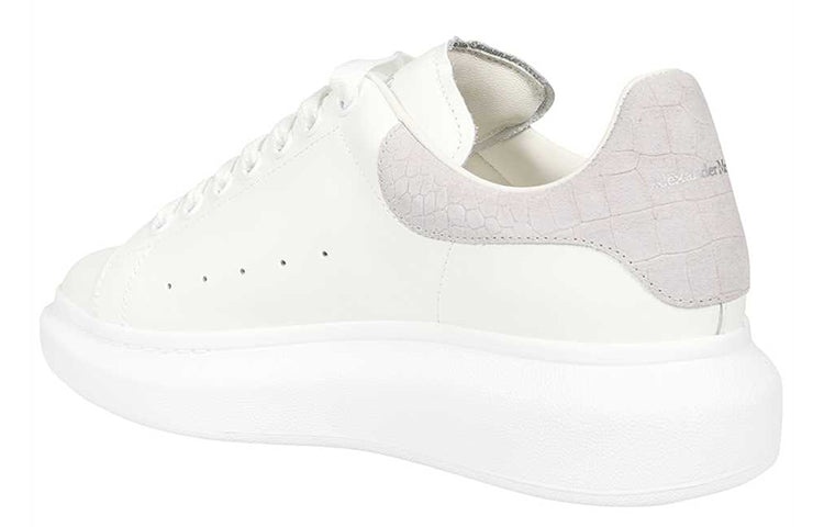 Alexander McQueen Oversized Sneaker 'White Light Grey Crocodile' 625162WHZ4K9419 - 4