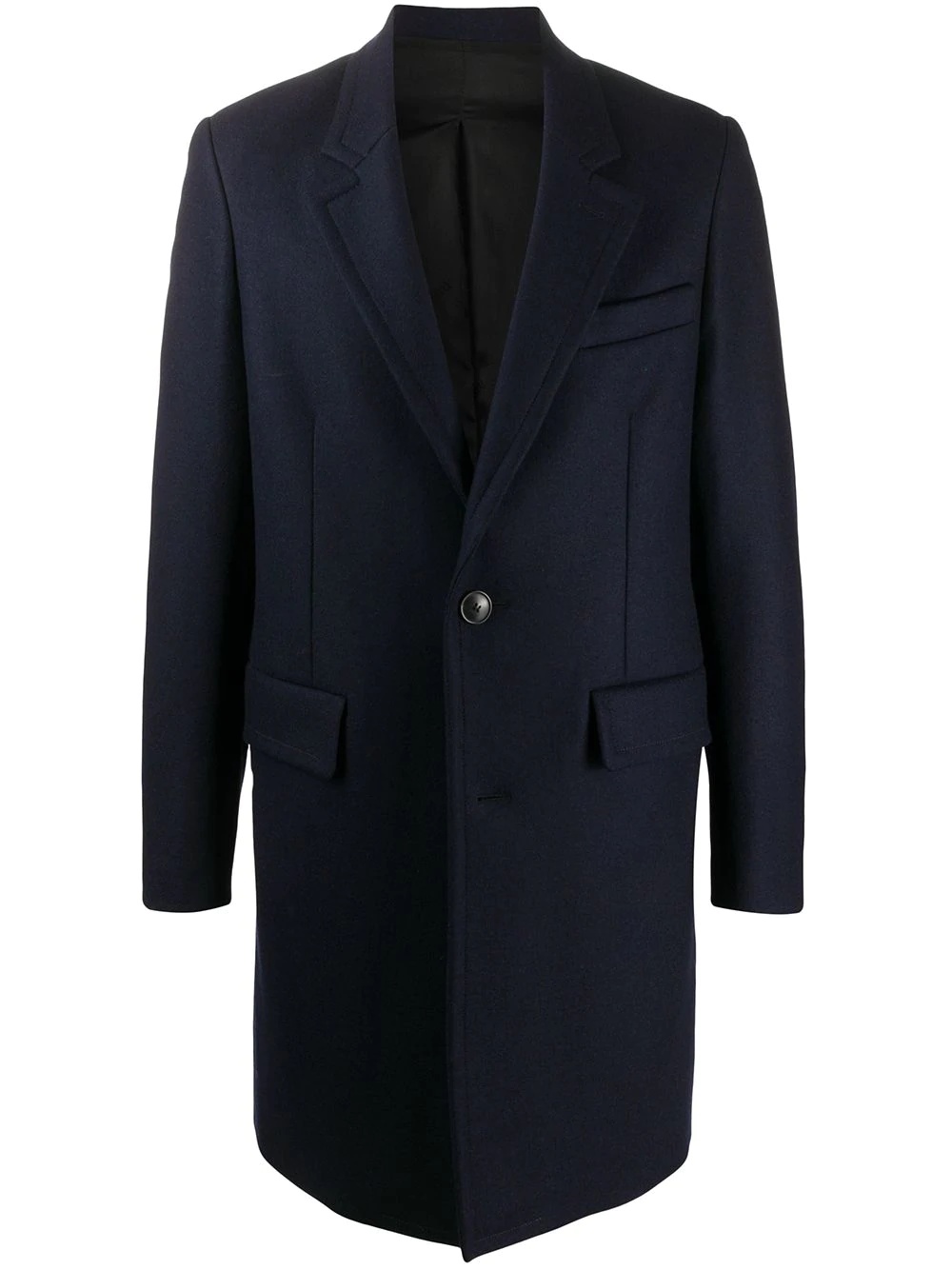 single-breasted mid-length coat - 1