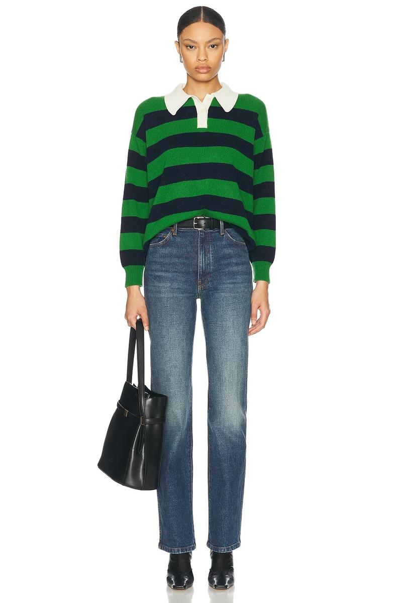 &DAUGHTER Edith Stripe Polo Sweater outlook