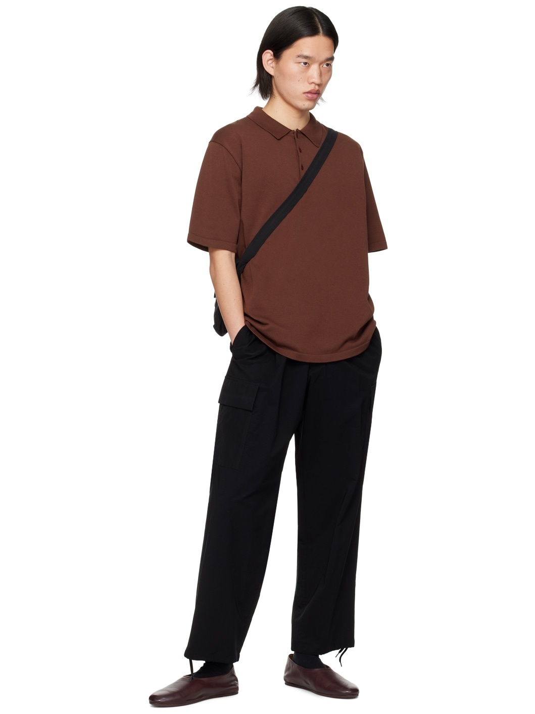 Black Drawstring Cargo Pants - 4