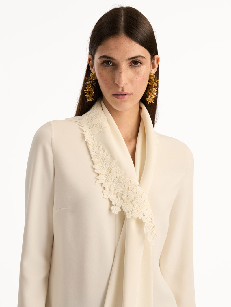 FOXGLOVE TIE-NECK GEORGETTE BLOUSE 6