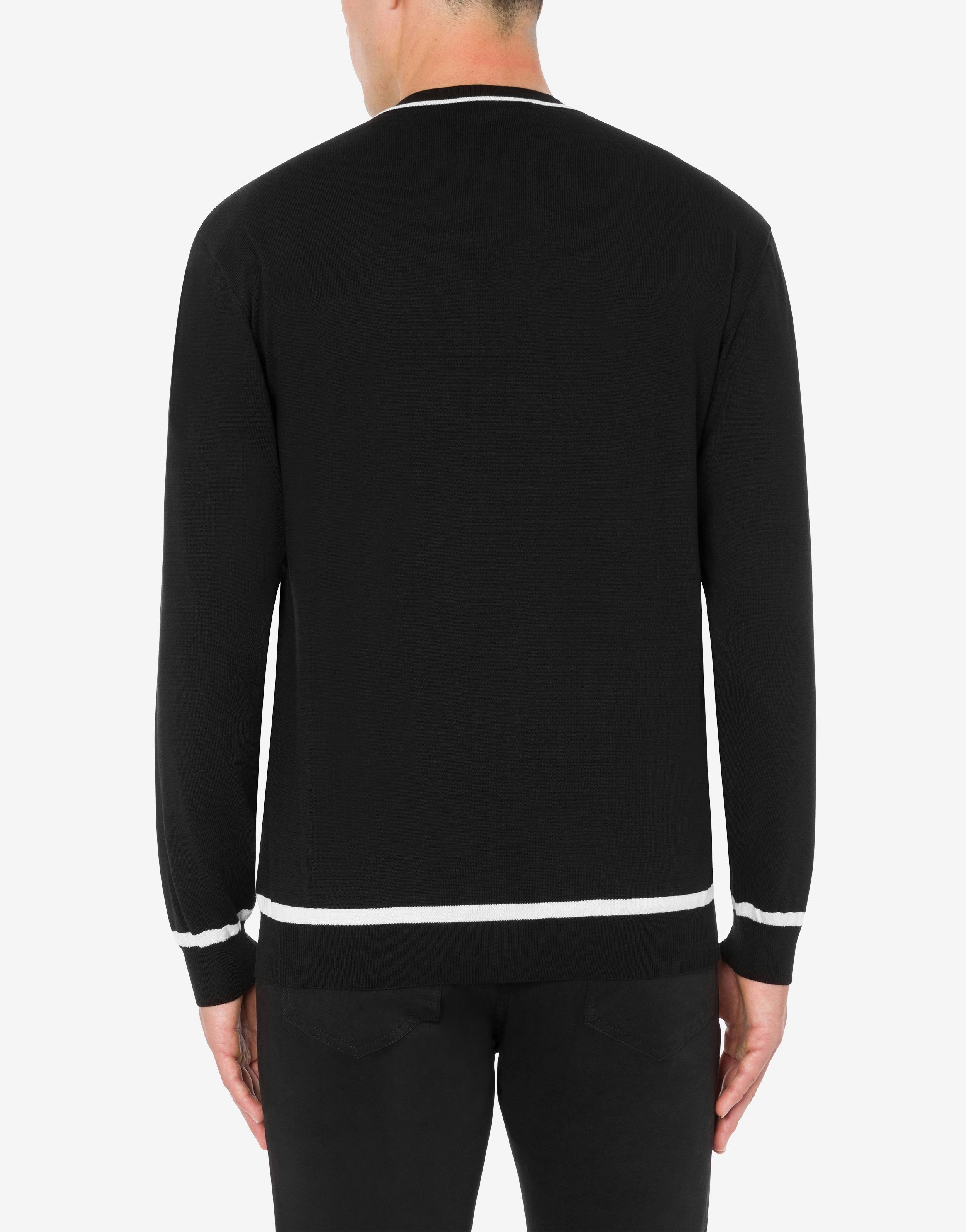 COTTON PULLOVER WITH BARCODE LOGO - 3