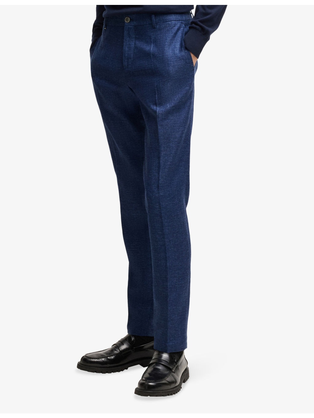 Straight-Leg Slim-Fit Stretch-Woven Trousers - 3