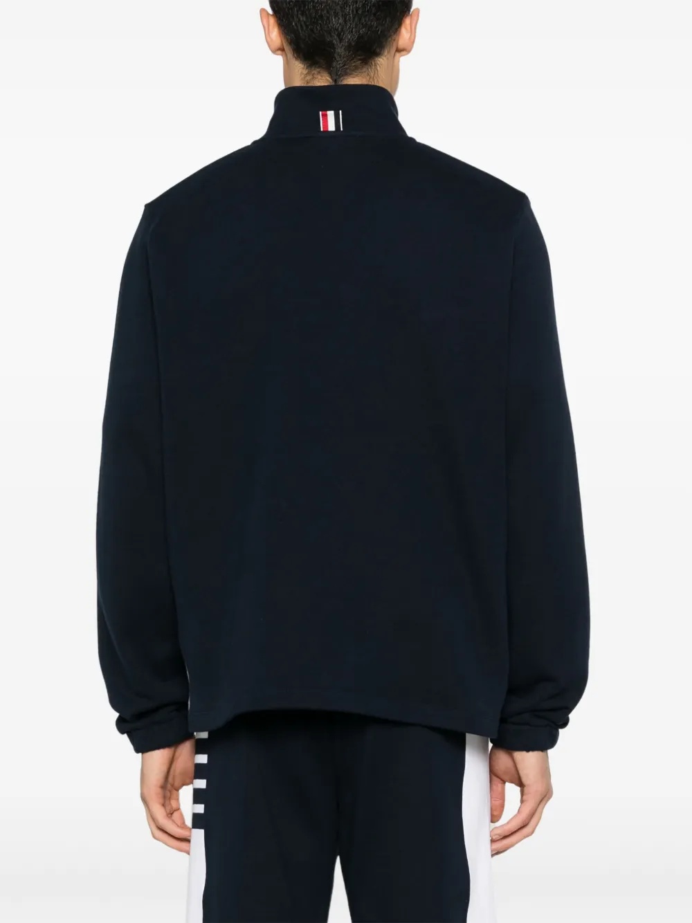 THOM BROWNE - Men Funnel Neck Half Zip Pullover - 3