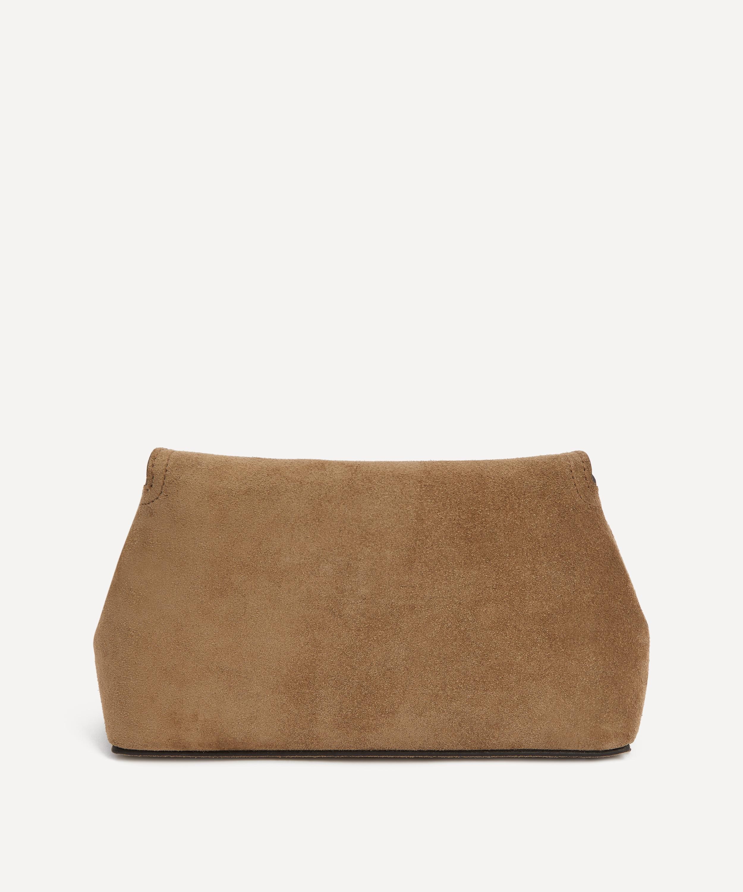 T-Lock Suede Clutch Bag - 4