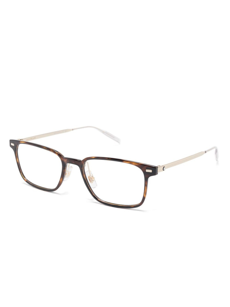 Montblanc rectangle-frame glasses outlook