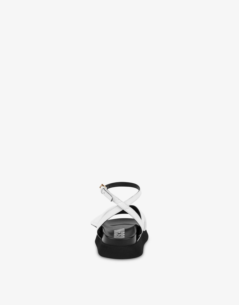 Moschino NAPPA LEATHER BIKER LOW SANDALS outlook