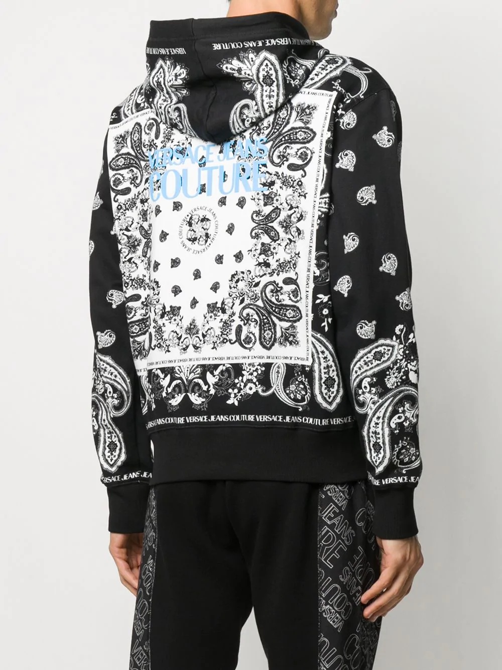 paisley print zip-front hoodie - 4