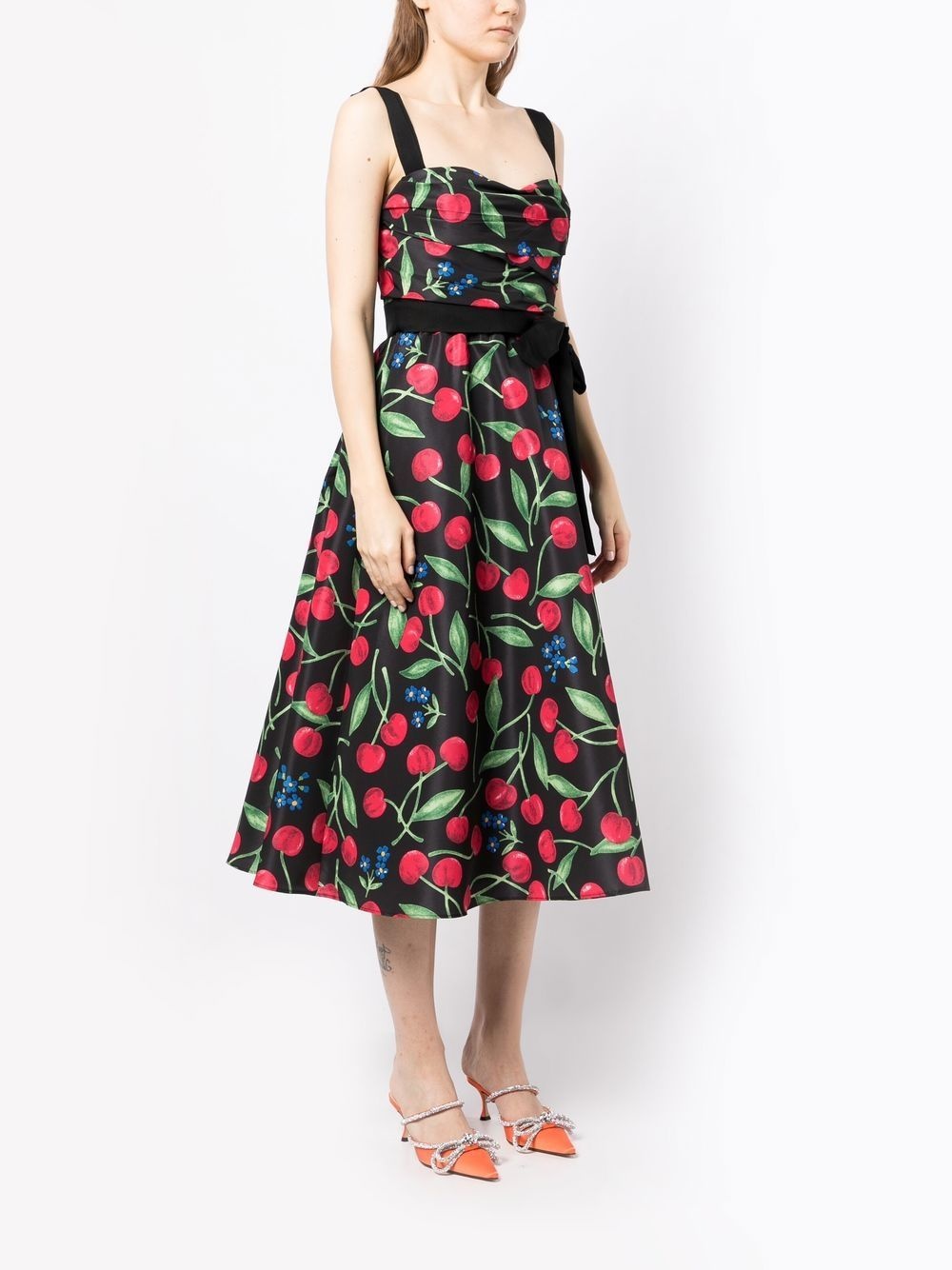 all-over cherry-print dress - 3