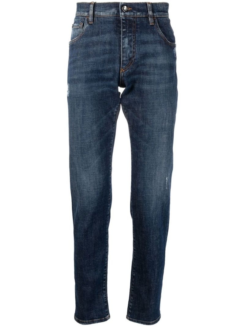straight-leg denim jeans - 1