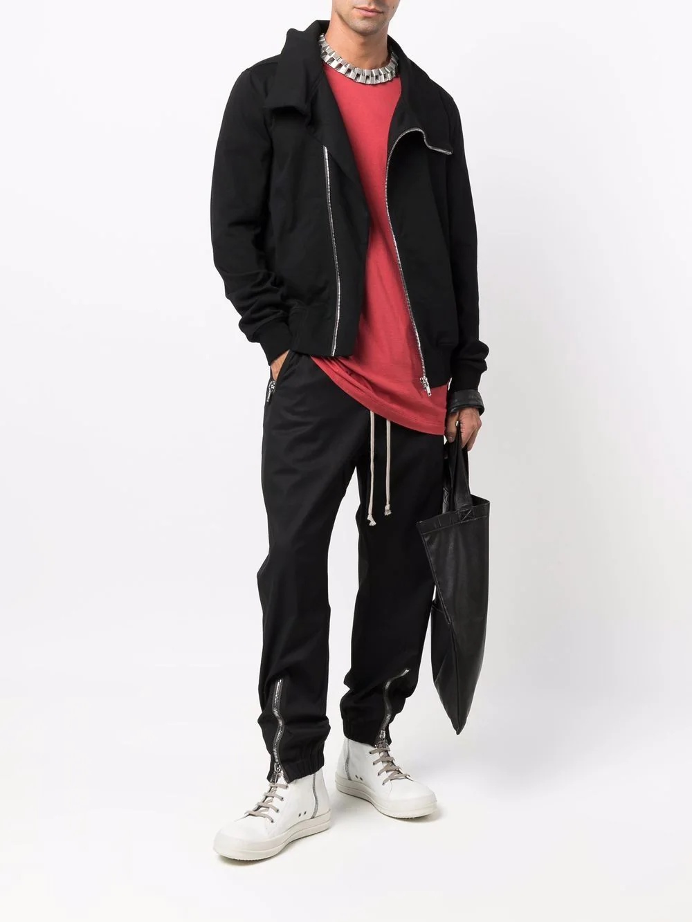 zip-up funnel neck jacket - 2