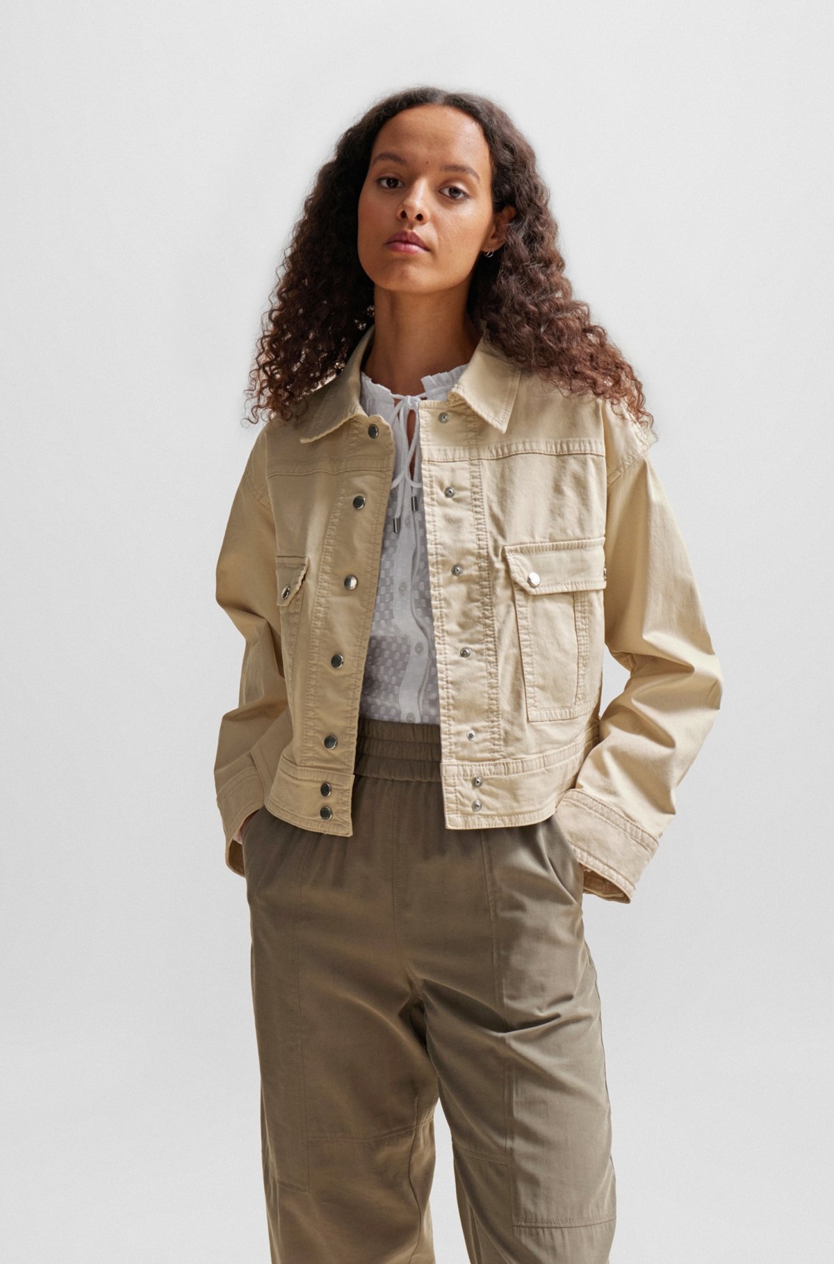 RELAXED-FIT JACKET IN STRETCH-COTTON TWILL - 2