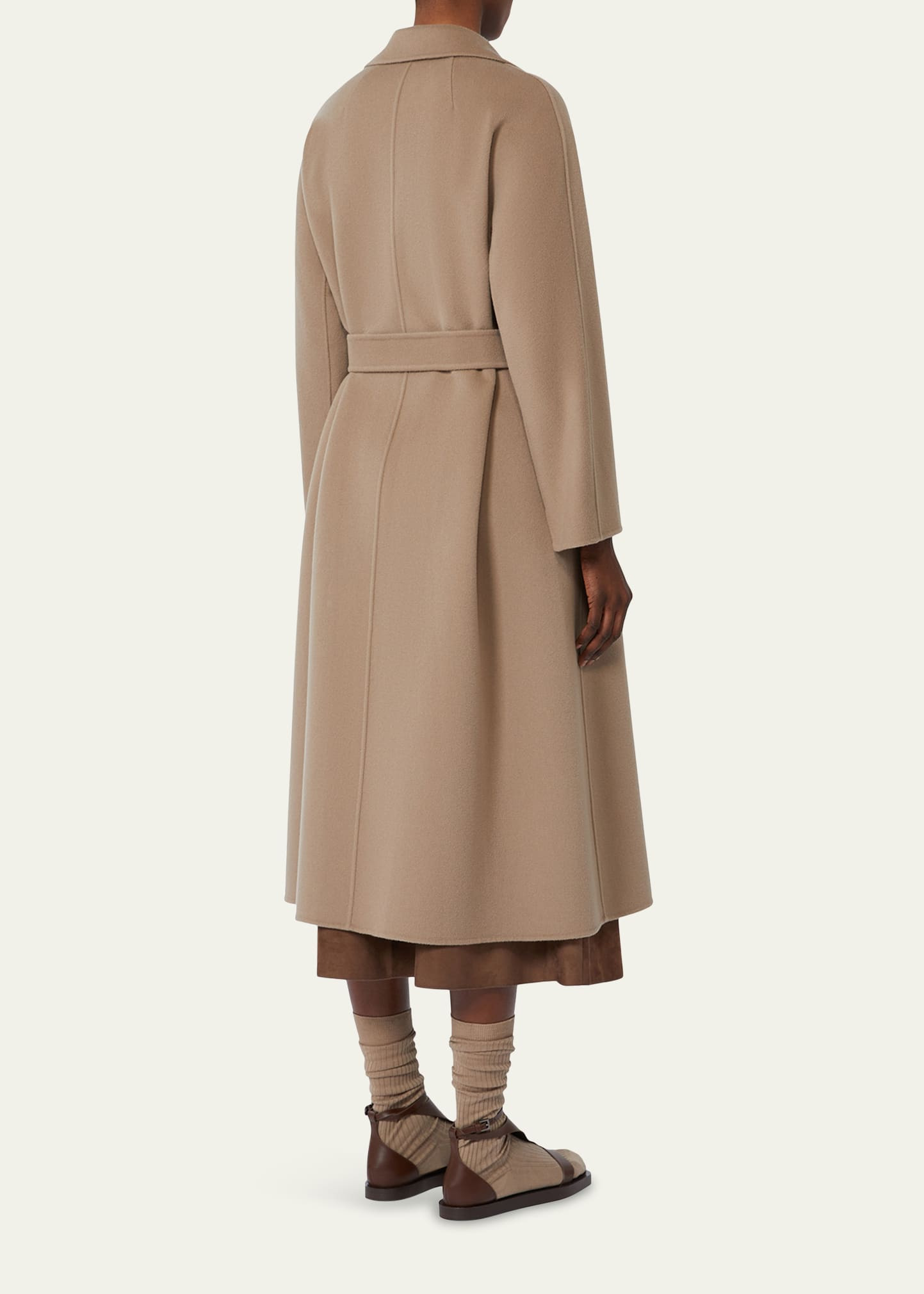 Esturia Wool Belted Wrap Coat - 3