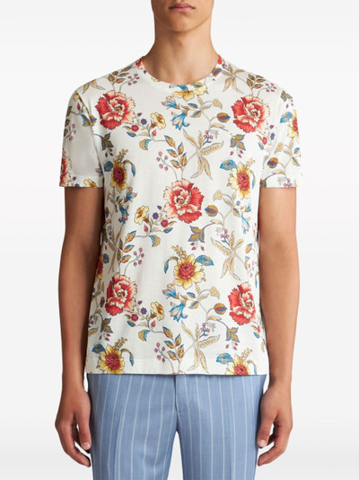 Etro floral-print cotton T-shirt outlook