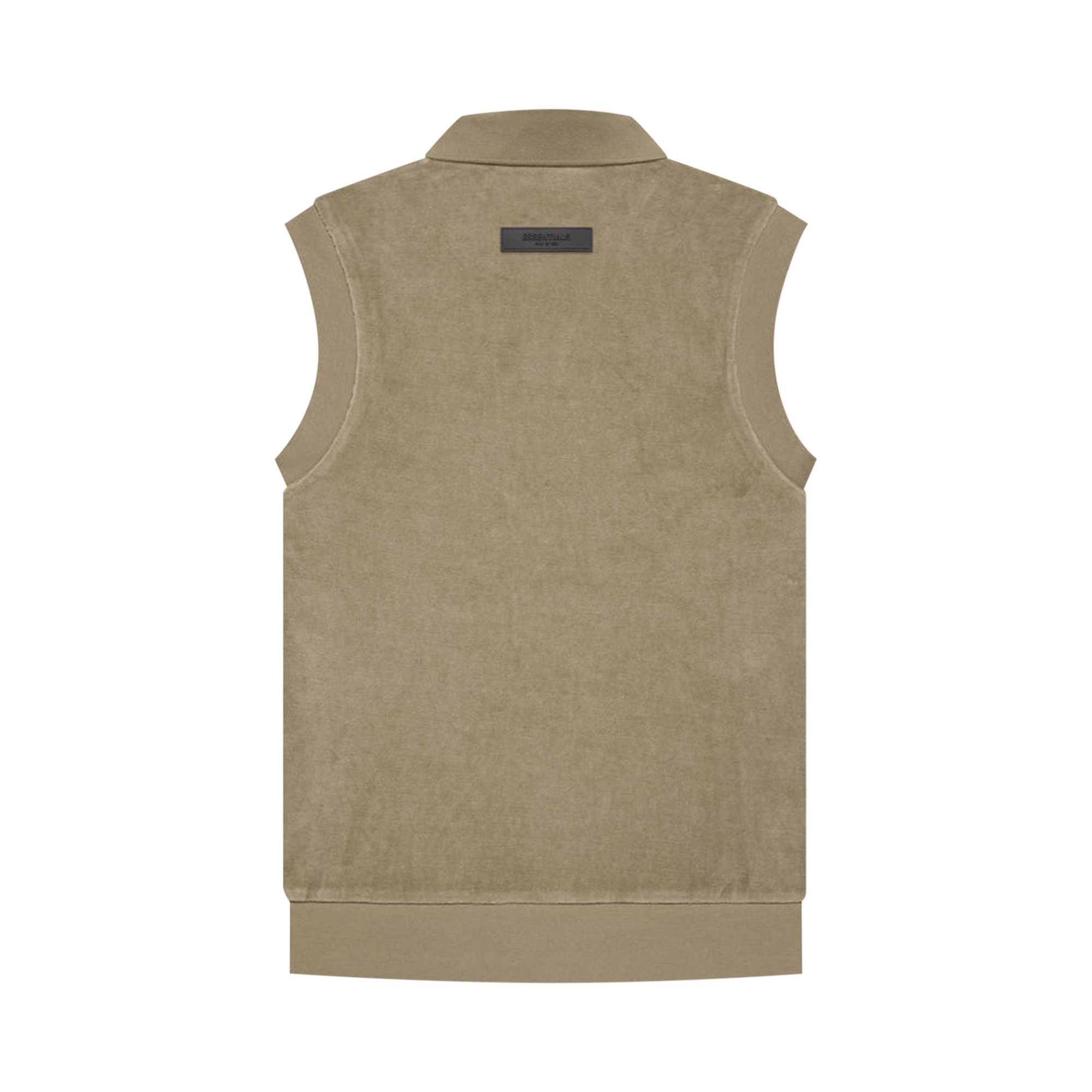 Fear of God Essentials Velour Sleeveless Polo 'Oak' - 2