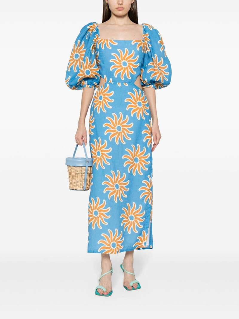 CALA de la CRUZ Timbiqui graphic-print linen dress outlook