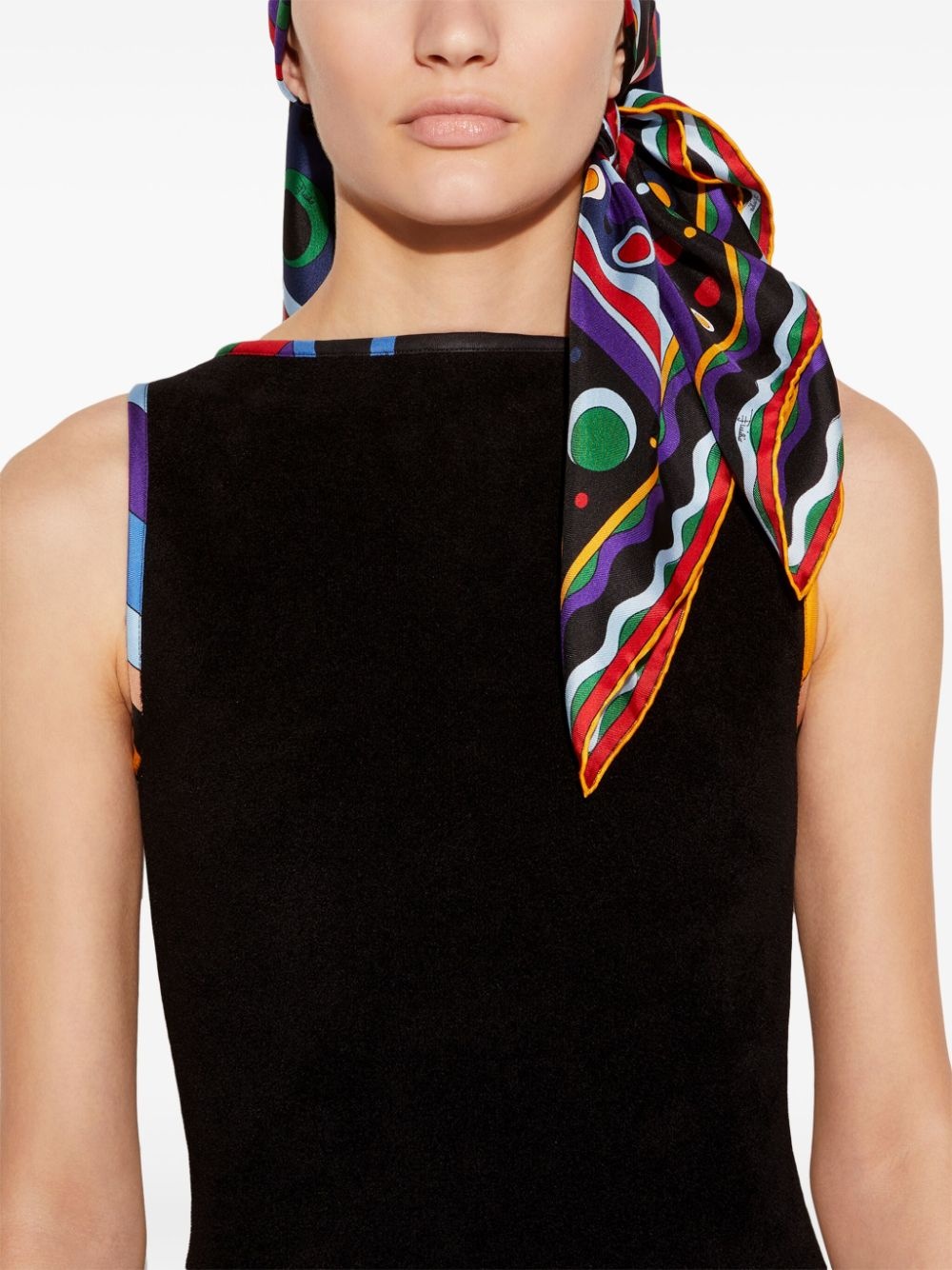 large Fontane-print silk scarf - 3