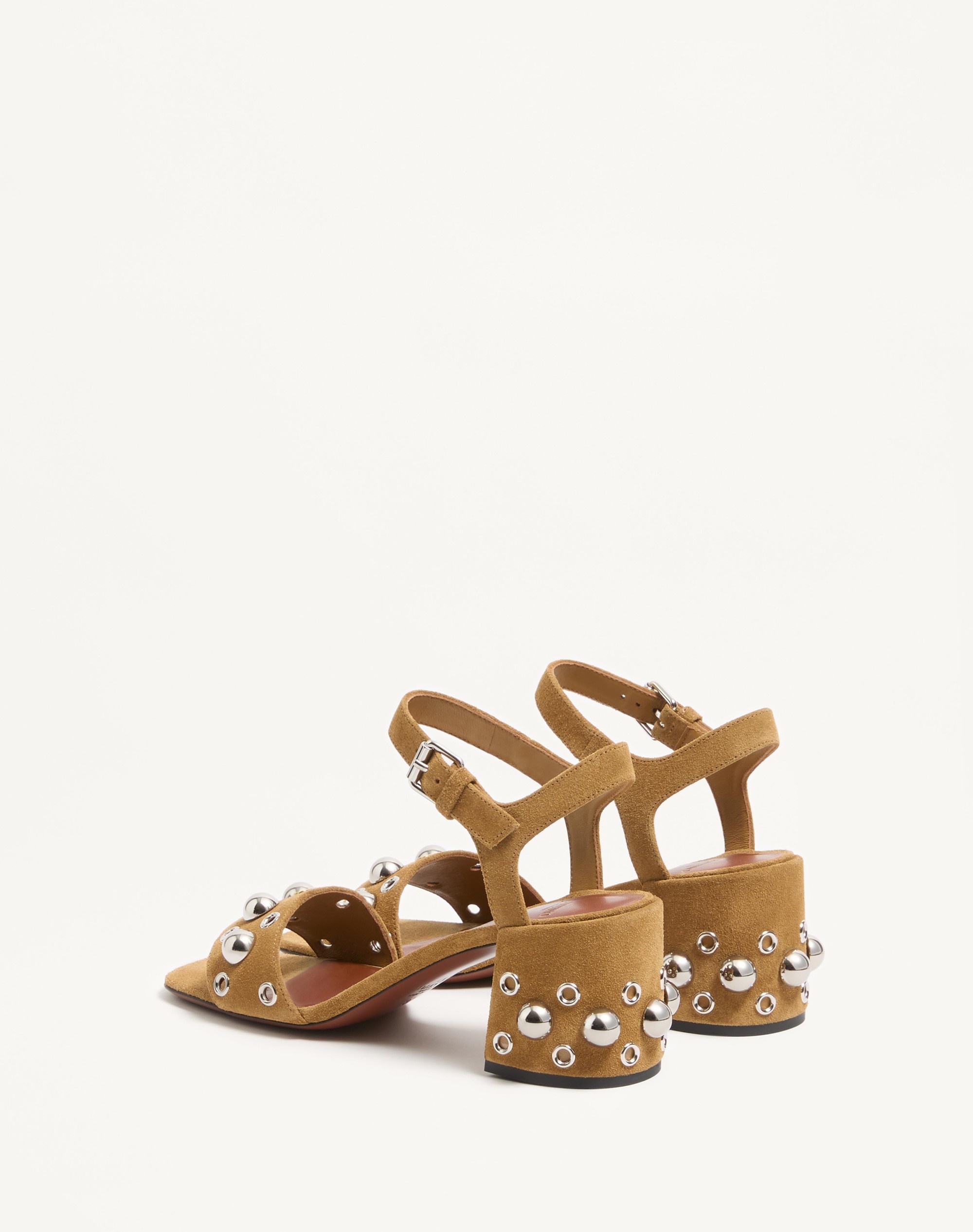 NELLCÔTE CRUST LEATHER SANDAL 60MM - 5