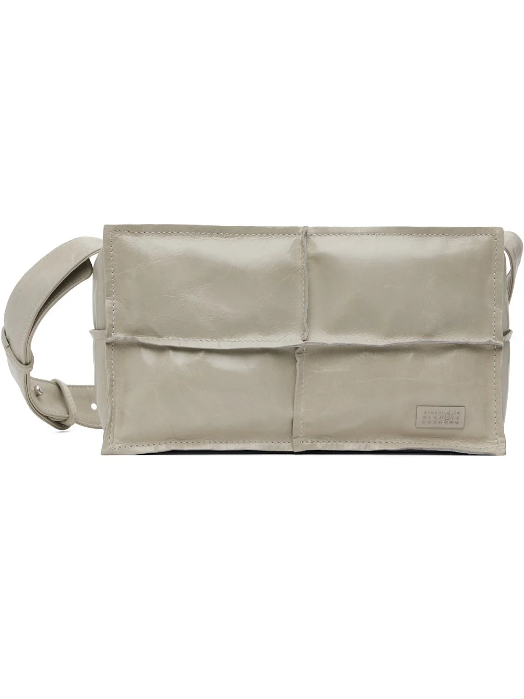 Gray Wrinkled Leather Bag - 1