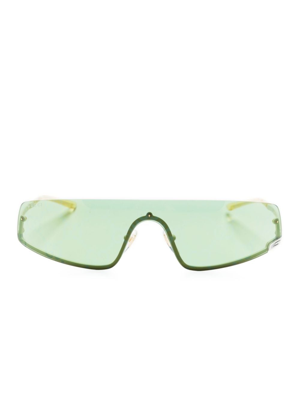 Square-G-motif shield-frame sunglasses - 1