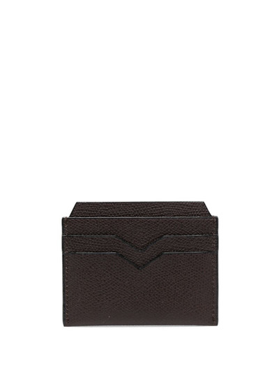 Valextra V-shape detail leather cardholder outlook