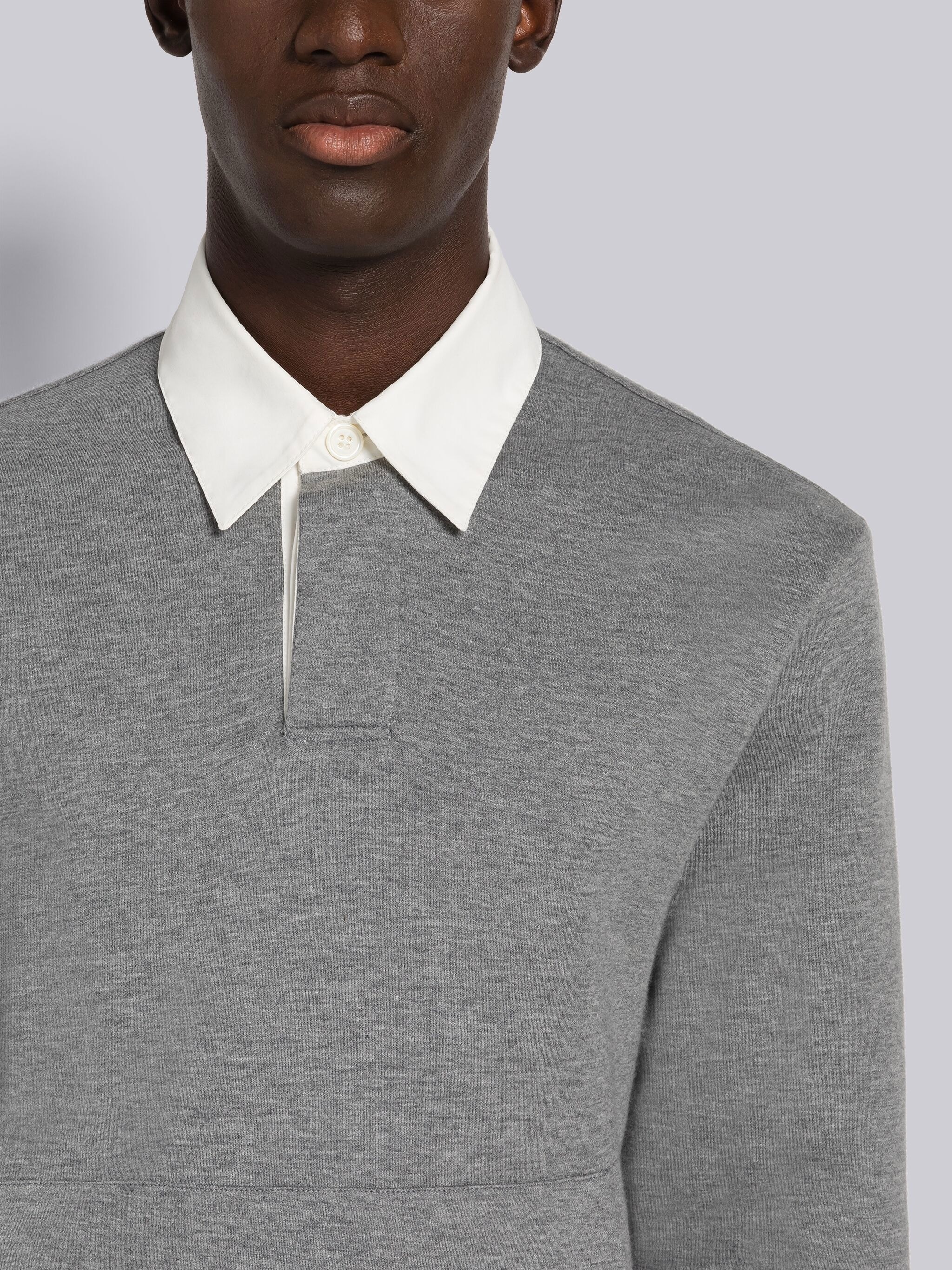 Double Face Tech Contrast Collar Rugby Polo - 5