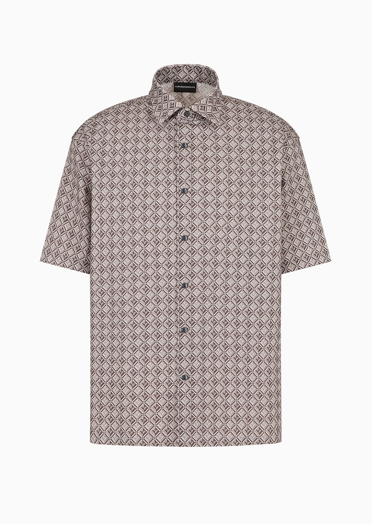 ASV Lyocell-blend oversized, short-sleeved shirt with all-over print - 1