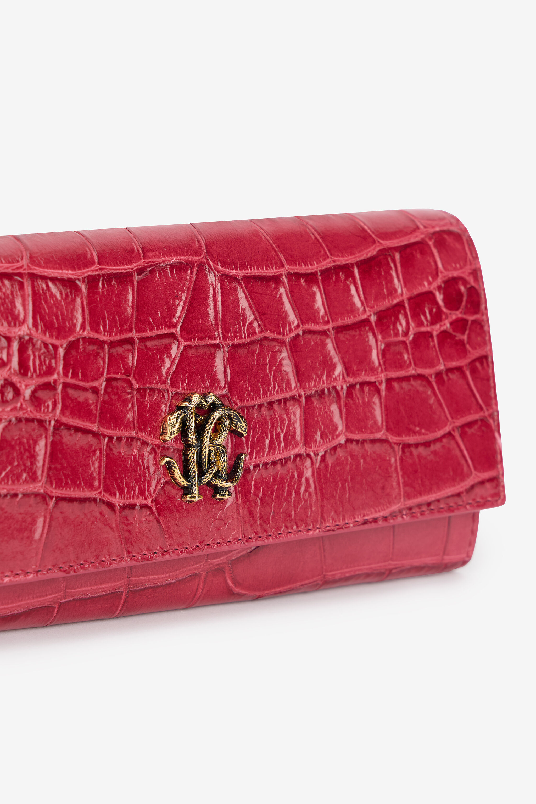 Crocodile-Effect Flap Wallet - 3