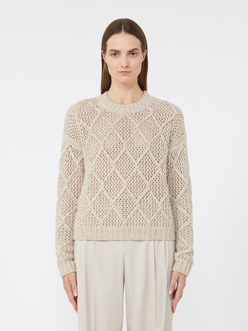 ELLADE Boxy sweater in wool and cashmere with sequins 3