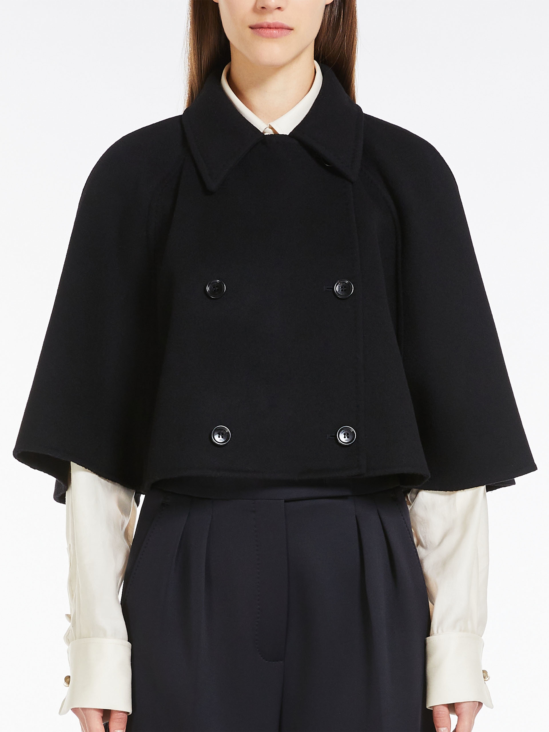ジャケット MAX MARA Hand-sewn Derrik cashmere cape Nero Hand-sewn Derrik cashmere cape MAX MARA - Nugnes1920